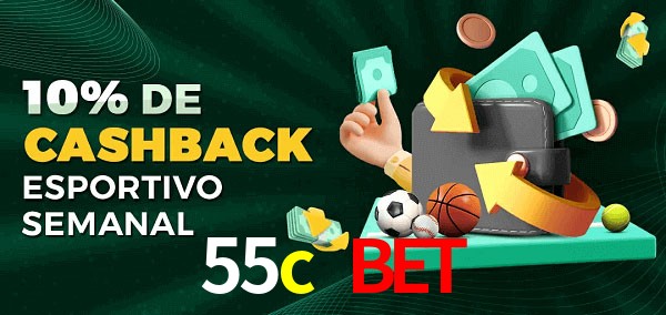 10% de bônus de cashback na 55c bet